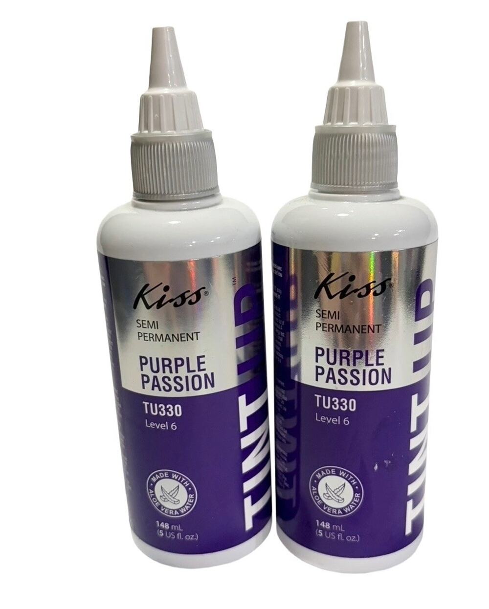 Kiss Tint Up Semi Permanent Hair Color Purple Passion TU330 Lot of 2 5oz NEW
